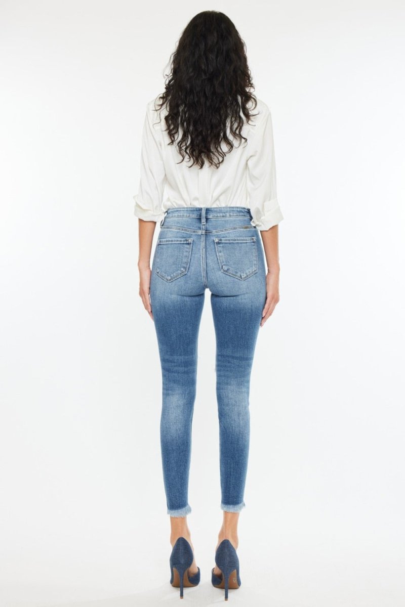 Kancan High Rise Frayed Ankle Skinny Jeans - Bottoms Sale
